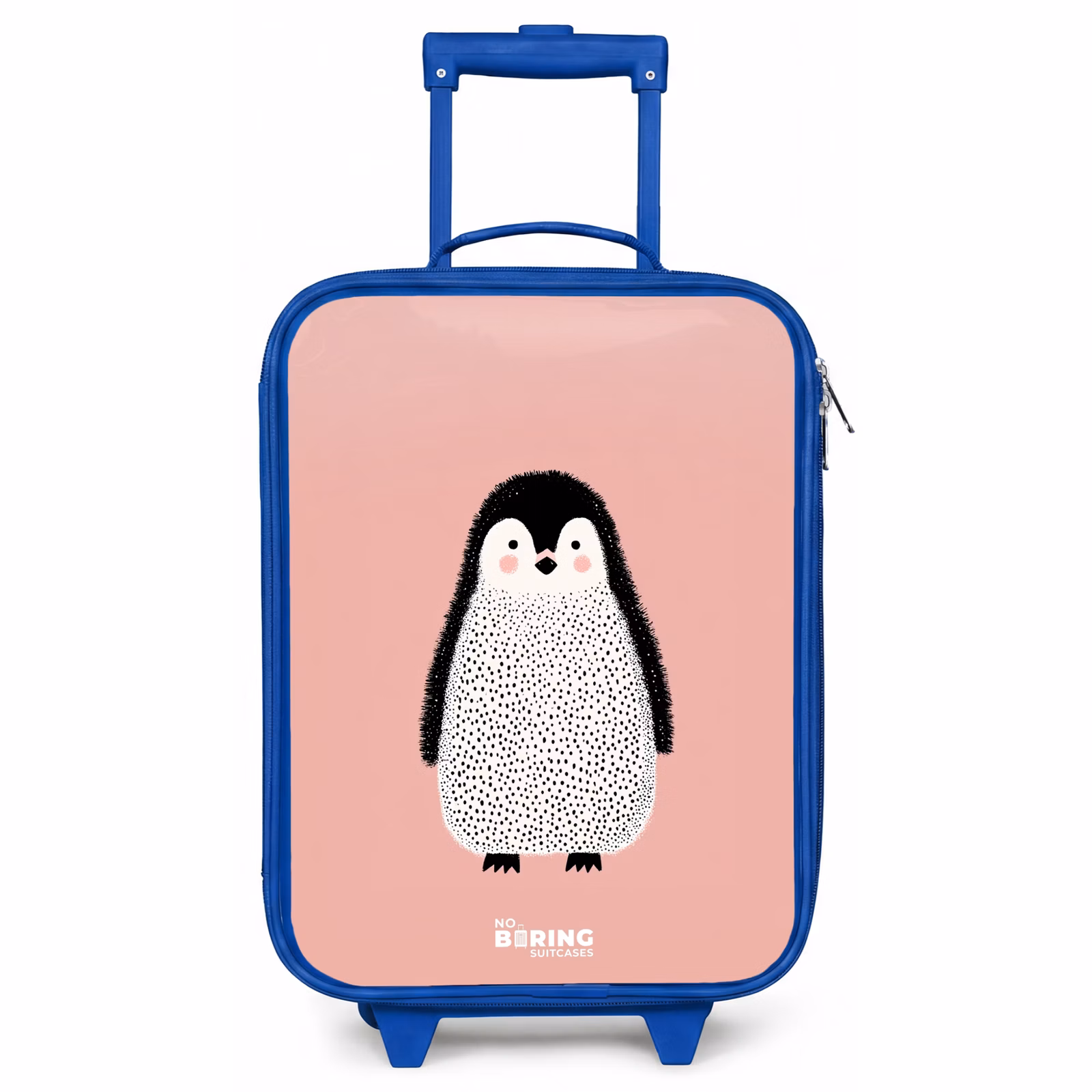 Kinderkoffer Blau - Pinguin - Punkte - Rosa - Minimalistisch — 1