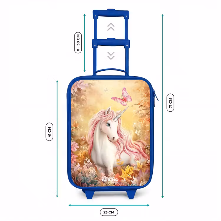 Kinderkoffer Blau - Einhorn - Schmetterling - Rosa - Mähne — 7