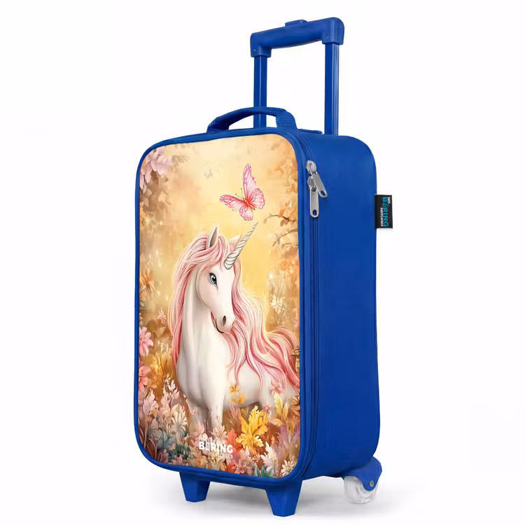 Kinderkoffer Blau - Einhorn - Schmetterling - Rosa - Mähne — 8