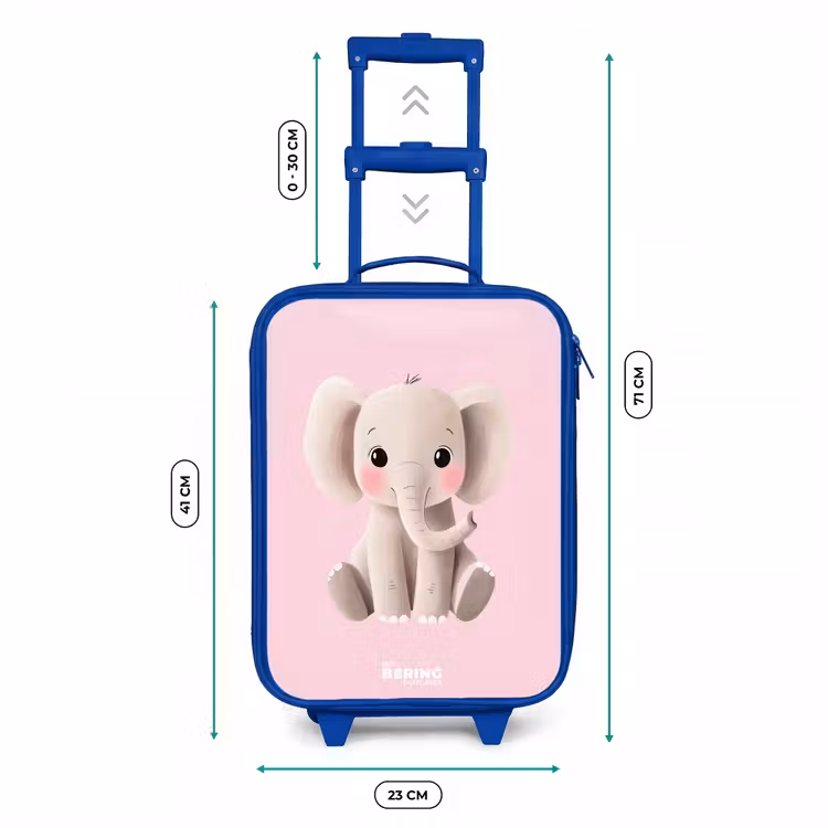 Kinderkoffer Blau - Elefant - Baby - Erröten - Illustration — 7