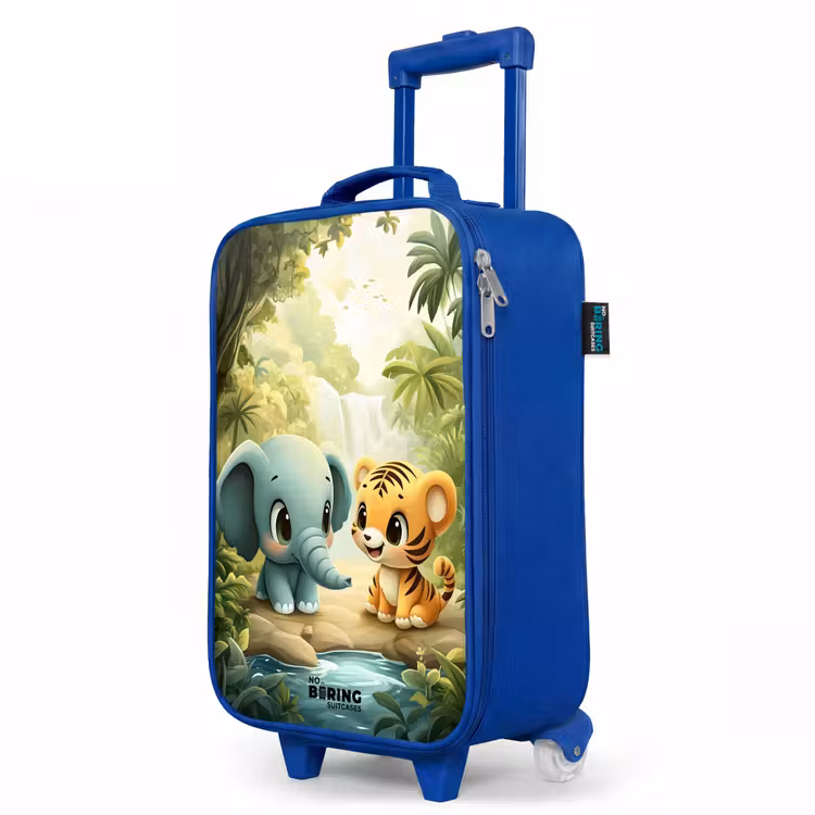 Kinderkoffer Blau - Elefant - Tiger - Wald - Dschungel — 8