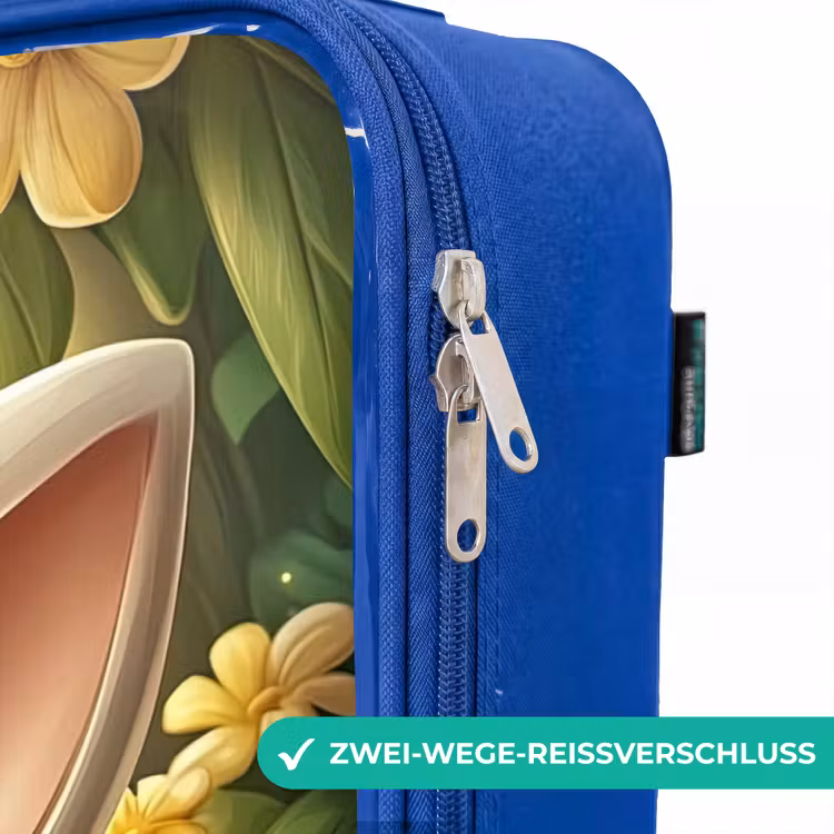 Kinderkoffer Blau - Kaninchen - Sonnenlicht - Märchen - Schmetterling — 5