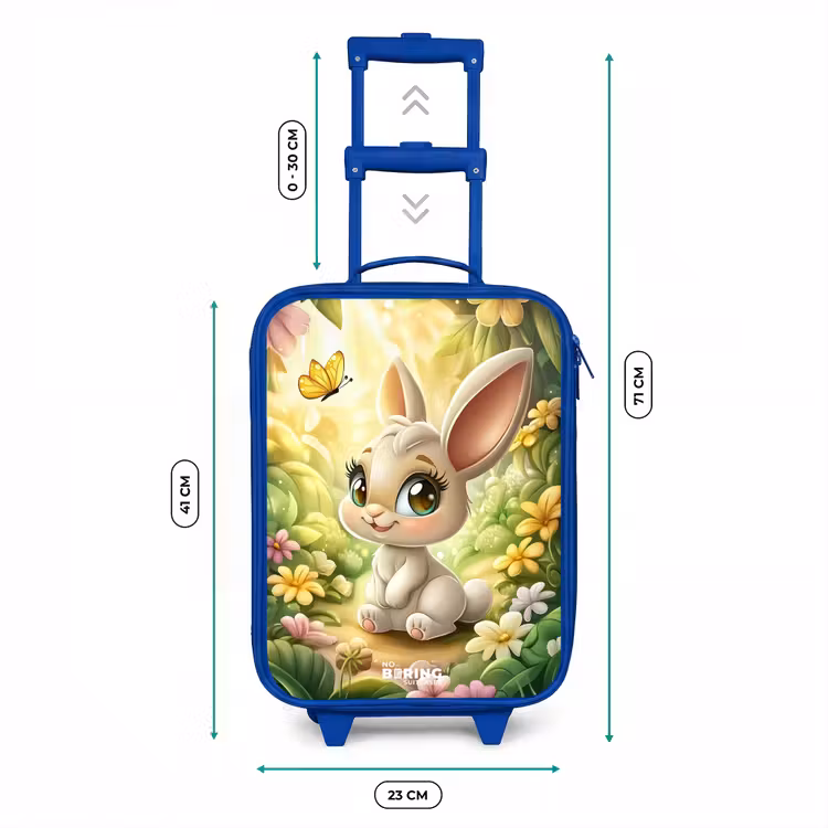 Kinderkoffer Blau - Kaninchen - Sonnenlicht - Märchen - Schmetterling — 7