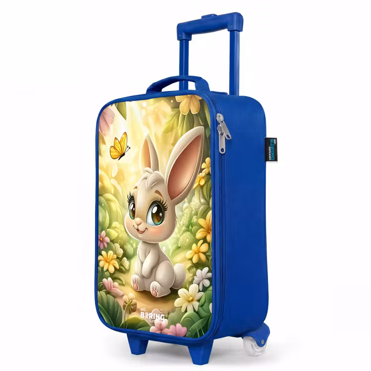 Kinderkoffer Blau - Kaninchen - Sonnenlicht - Märchen - Schmetterling — 8