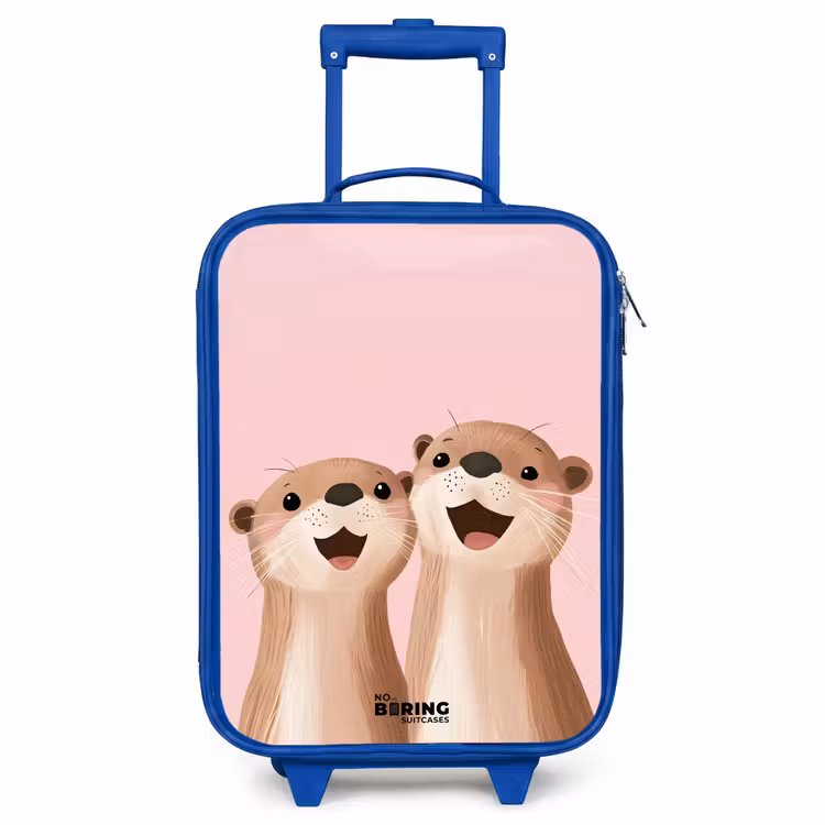 Kinderkoffer Blau - Otter - Lächeln - Rosa - Illustration — 1