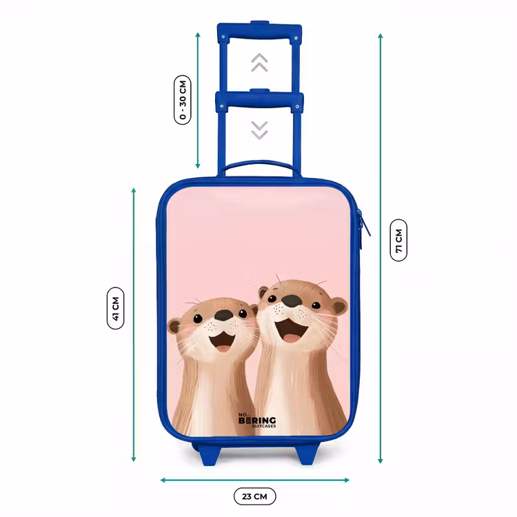Kinderkoffer Blau - Otter - Lächeln - Rosa - Illustration — 7