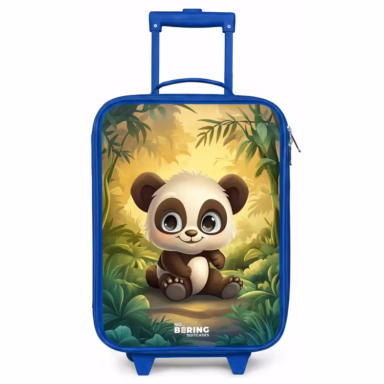 Kinderkoffer Blau - Panda - Bambuswald - Grün — 1
