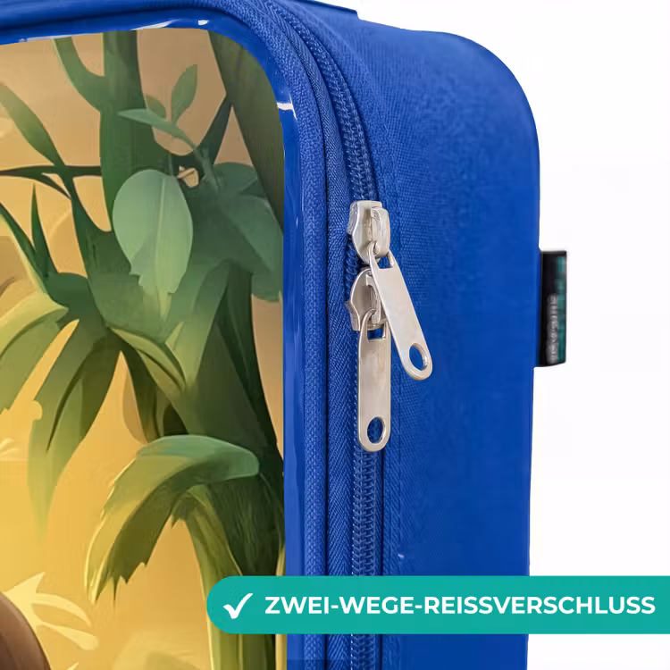 Kinderkoffer Blau - Panda - Bambuswald - Grün — 5