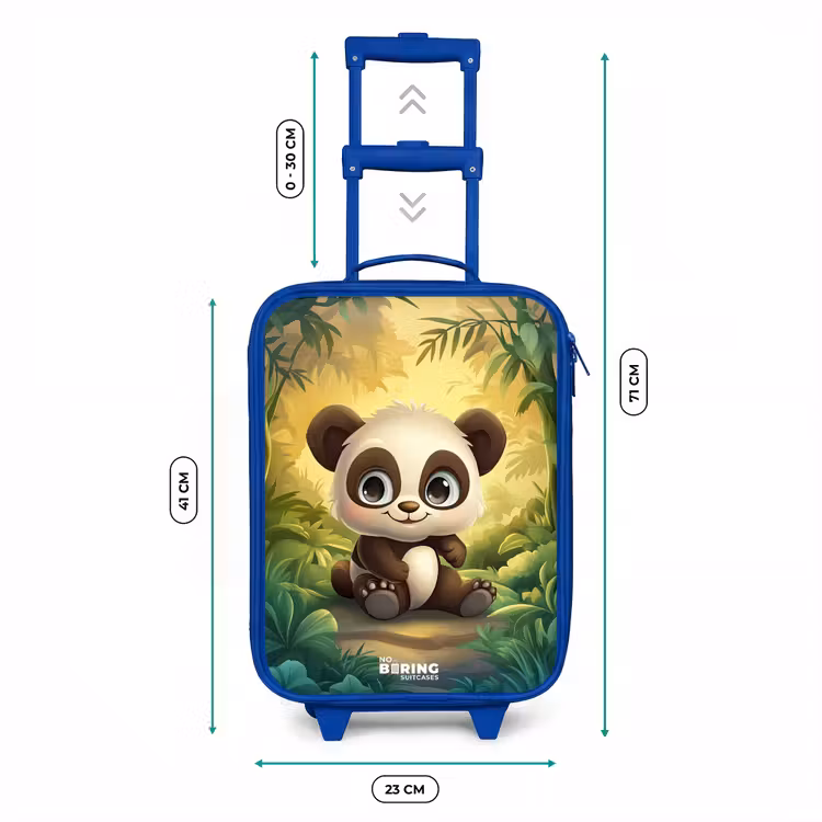 Kinderkoffer Blau - Panda - Bambuswald - Grün — 7