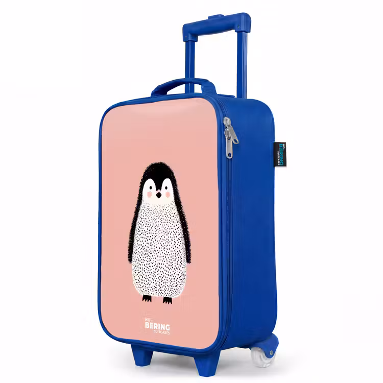Kinderkoffer Blau - Pinguin - Punkte - Rosa - Minimalistisch — 8