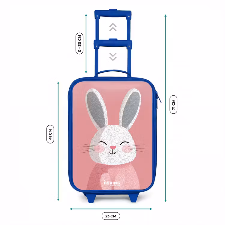 Kinderkoffer Blau - Rosa - Kaninchen - Lächeln - Illustration — 7