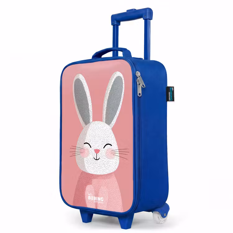 Kinderkoffer Blau - Rosa - Kaninchen - Lächeln - Illustration — 8