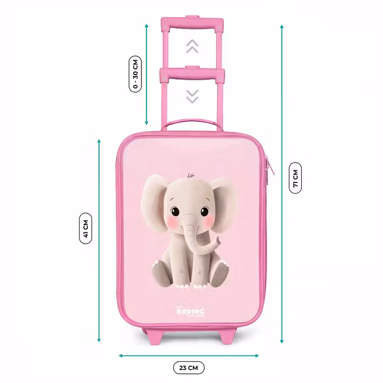Kinderkoffer Rosa - Elefant - Baby - Erröten - Illustration — 7