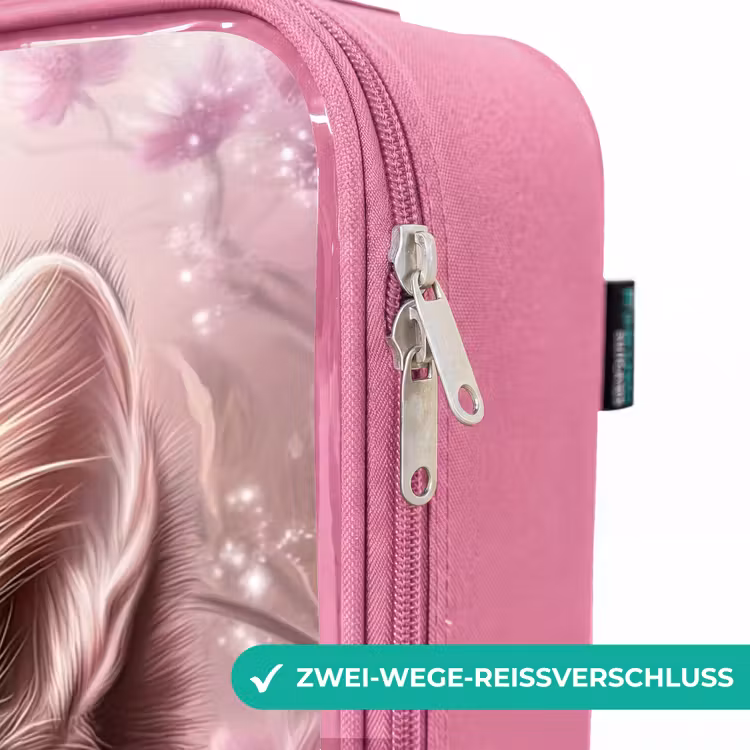 Kinderkoffer Rosa - Katze - Lila - Schmetterlinge - Blumen — 5