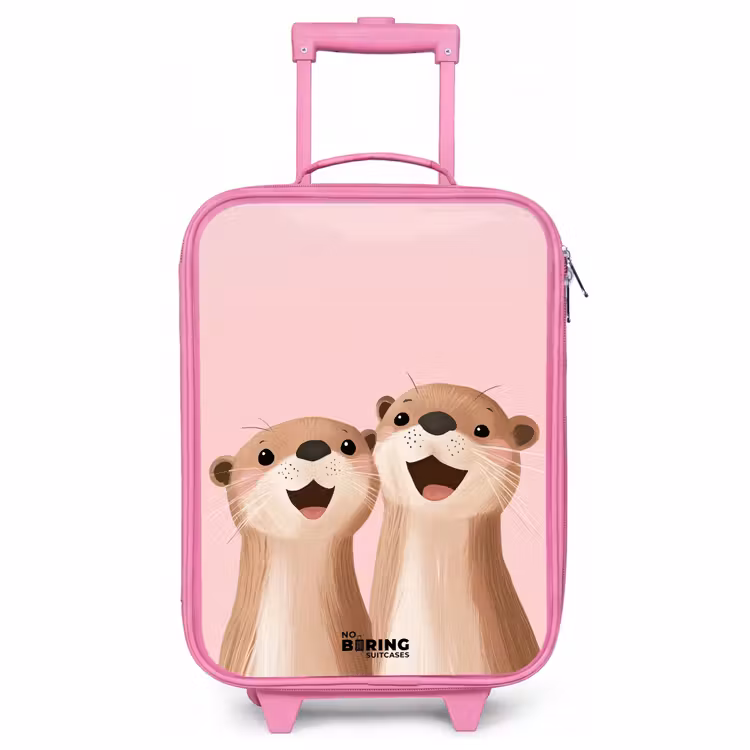 Kinderkoffer Rosa - Otter - Lächeln - Rosa - Illustration — 1