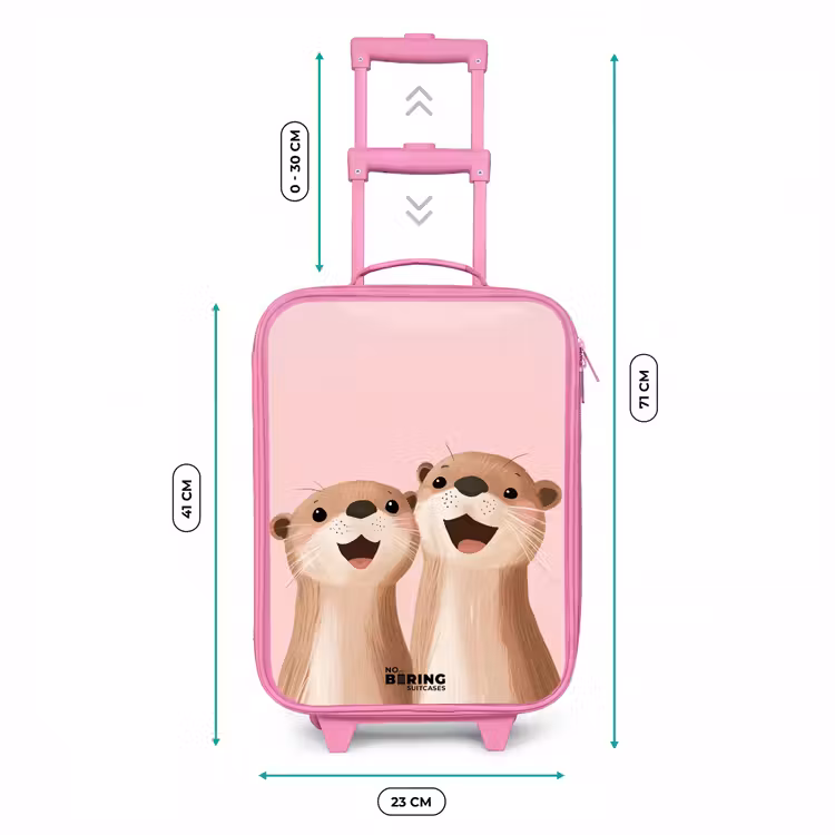 Kinderkoffer Rosa - Otter - Lächeln - Rosa - Illustration — 7