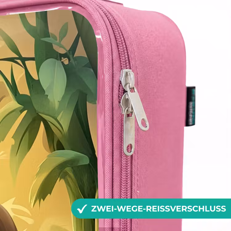 Kinderkoffer Rosa - Panda - Bambuswald - Grün — 5