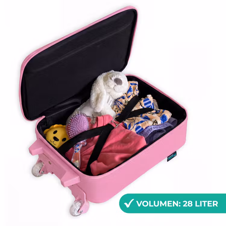 Kinderkoffer Rosa - Panda - Bambuswald - Grün — 6