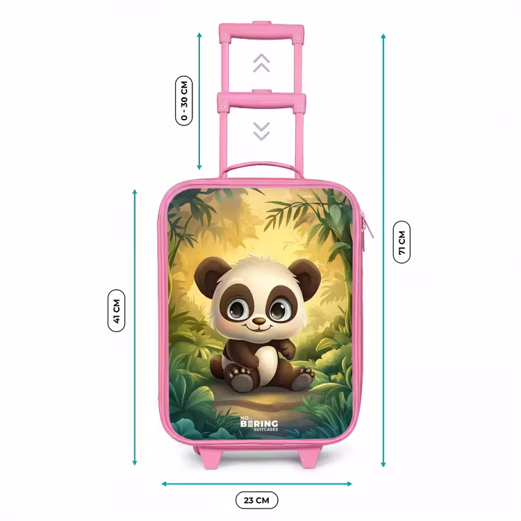 Kinderkoffer Rosa - Panda - Bambuswald - Grün — 7