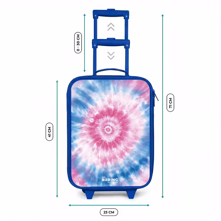 Kinderkoffer Blau - Krawattenfärbung - Abstrakt - Blau - Rosa — 7