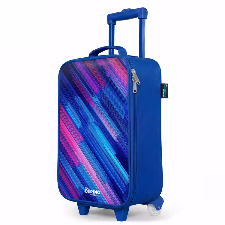 Kinderkoffer Blau - Neon - Streifen - Abstrakt - Blau - Rosa — 8