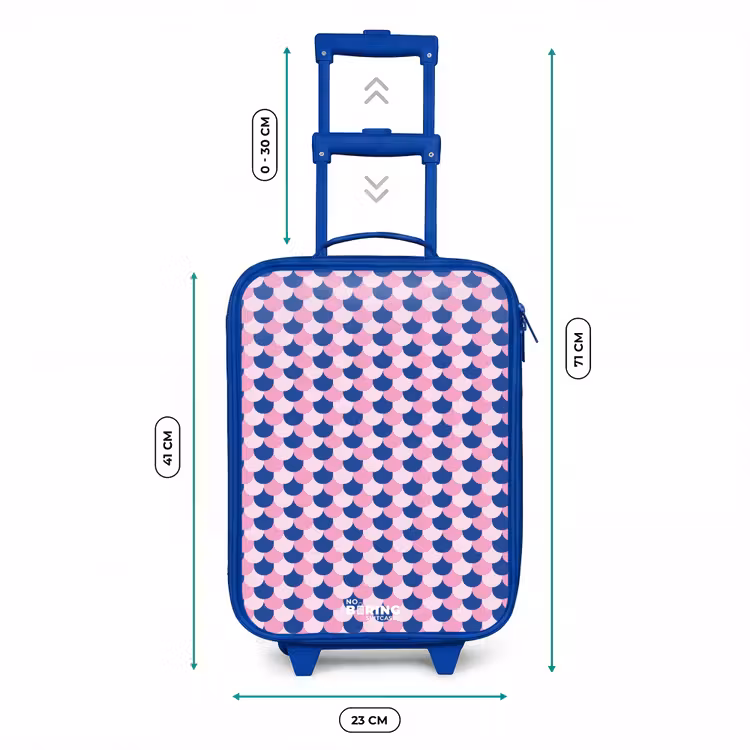 Kinderkoffer Blau - Skalen - Muster - Blau - Rosa — 7