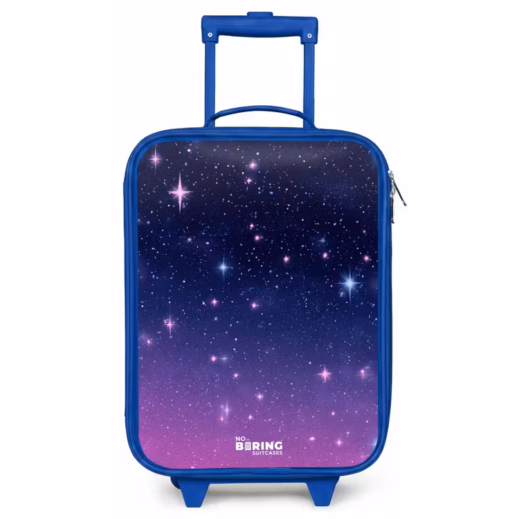 Kinderkoffer Blau - Sterne - Galaxie - Blau - Rosa — 1