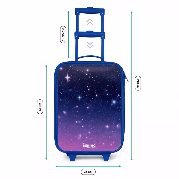 Kinderkoffer Blau - Sterne - Galaxie - Blau - Rosa — 7