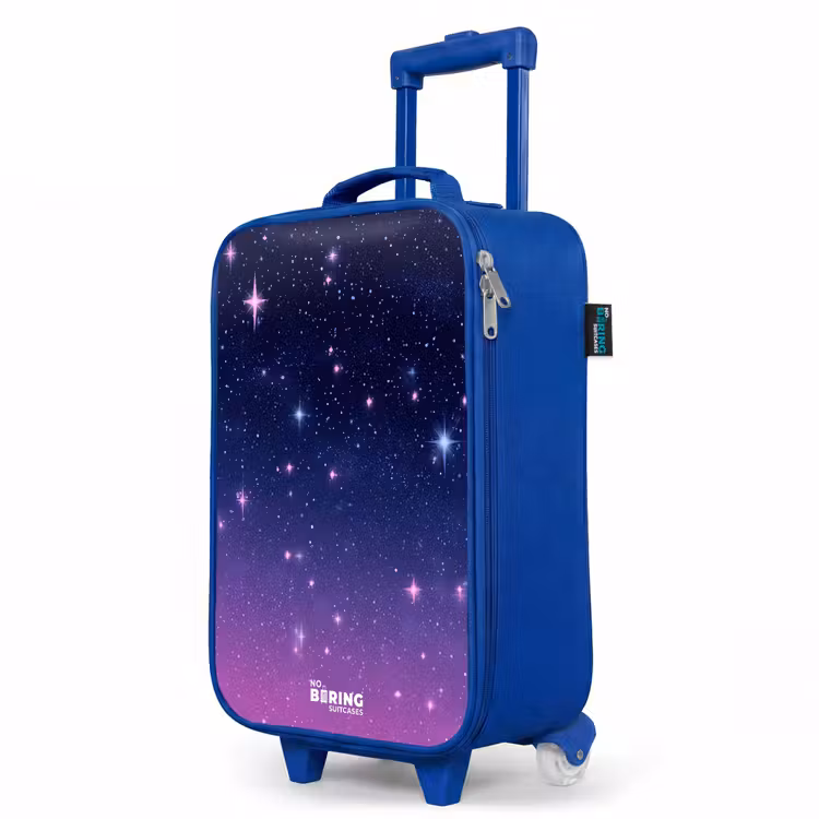 Kinderkoffer Blau - Sterne - Galaxie - Blau - Rosa — 8