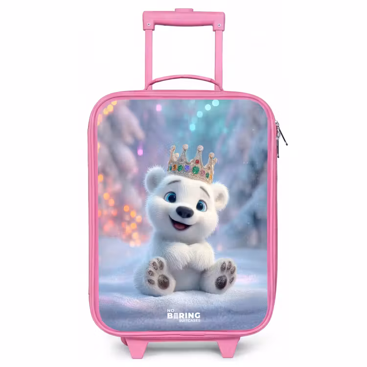 Kinderkoffer Rosa - Eisbär - Krone - Winter — 1