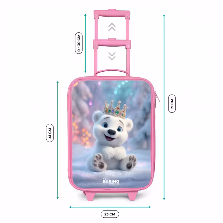 Kinderkoffer Rosa - Eisbär - Krone - Winter — 7