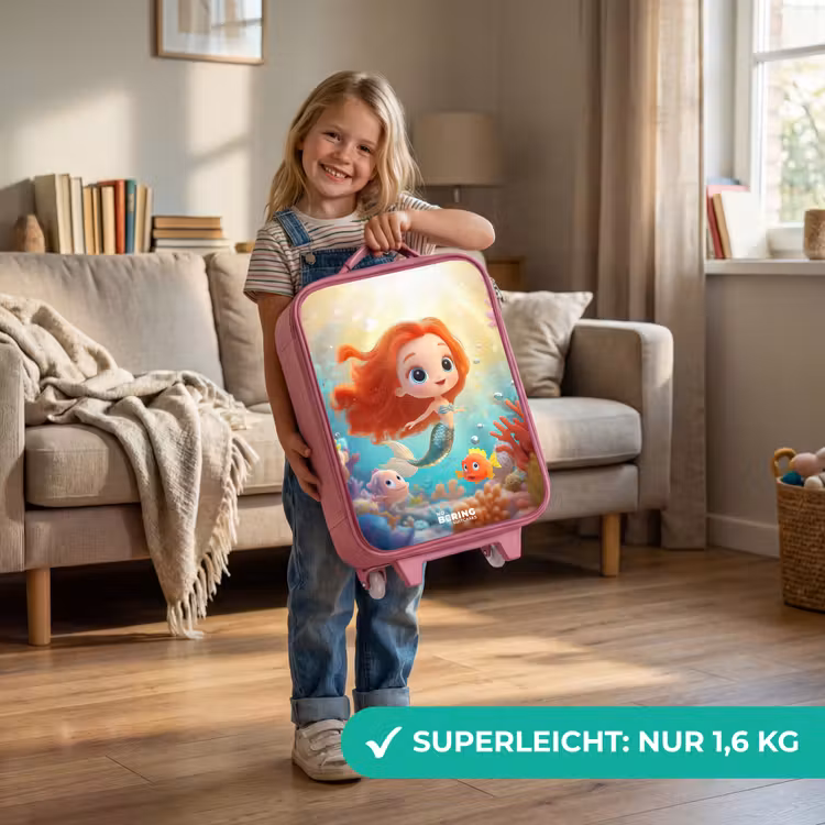 Kinderkoffer Rosa - Meerjungfrau - Fisch - Koralle — 3