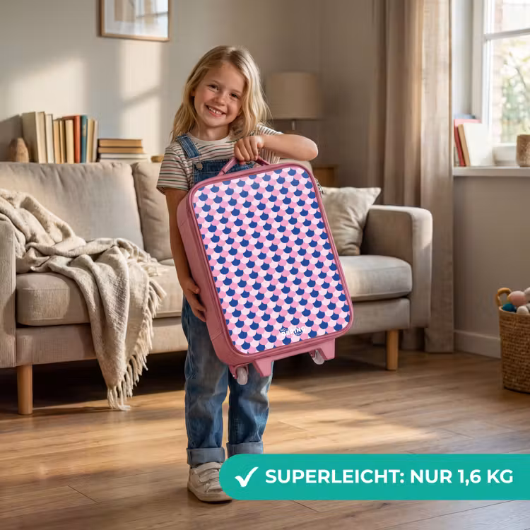 Kinderkoffer Rosa - Skalen - Muster - Blau - Rosa — 3