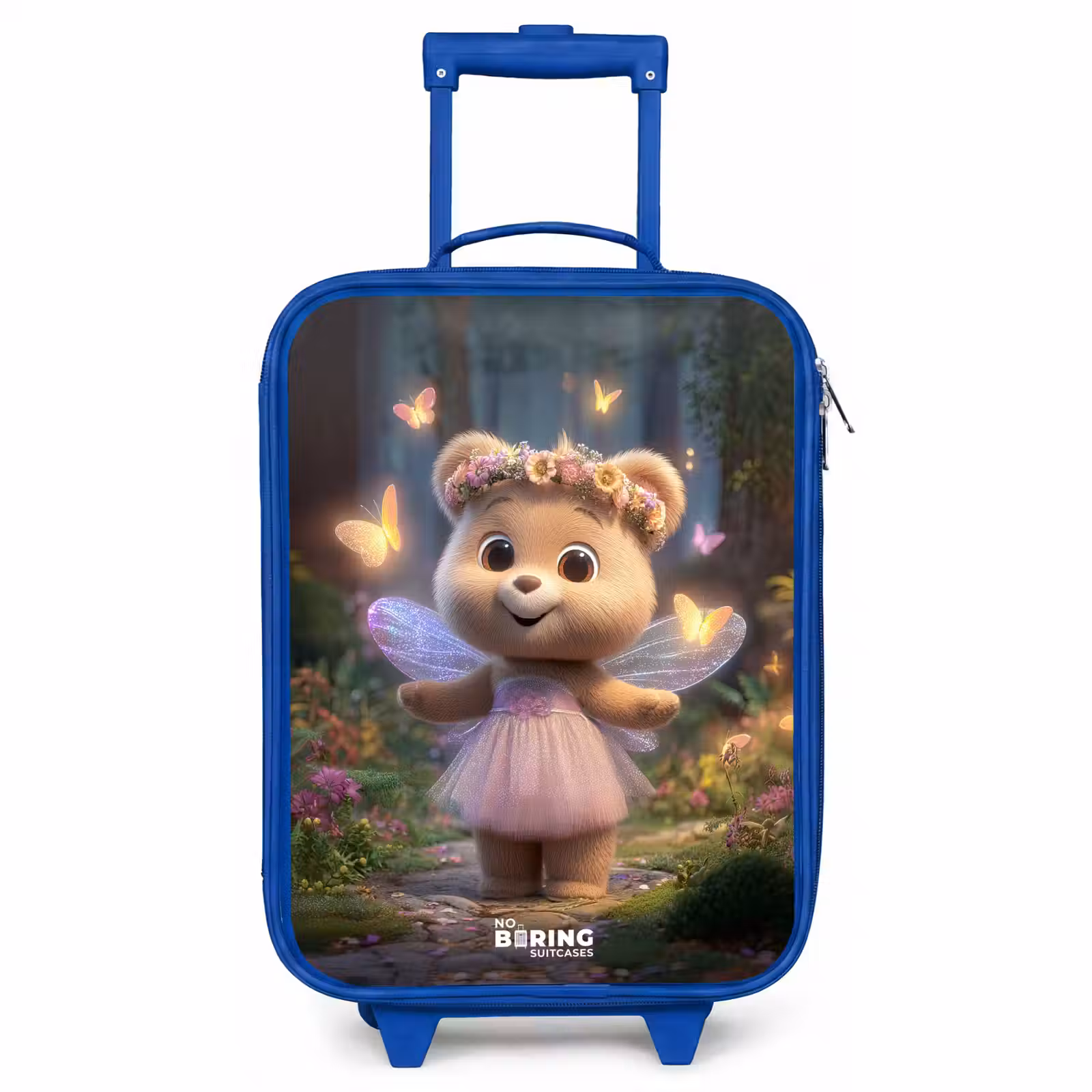 Kinderkoffer Blau - Bär - Schmetterlinge - Wald - Fee — 1