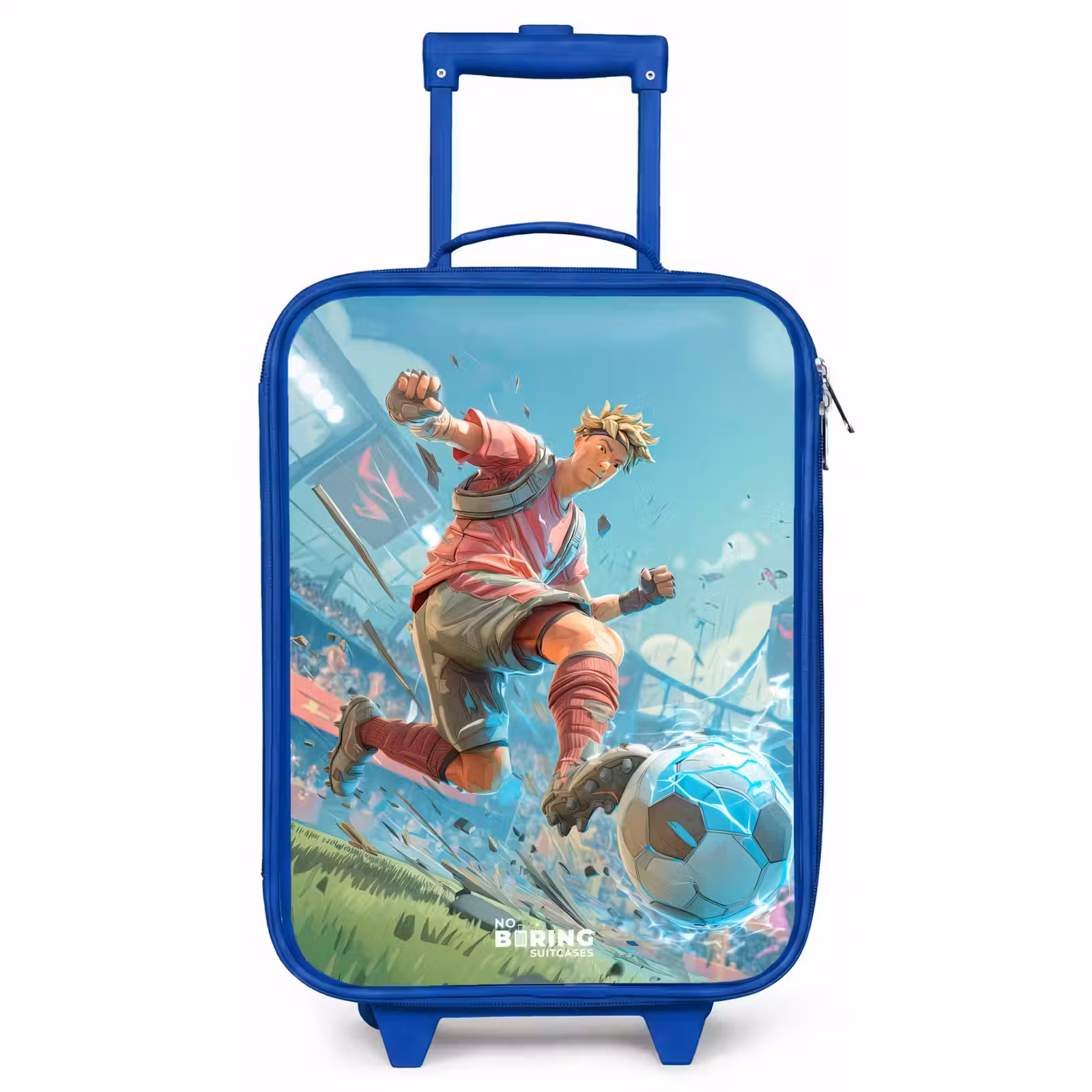 Kinderkoffer Blau - Fußball - Junge - Stadion - Elektrisch — 1