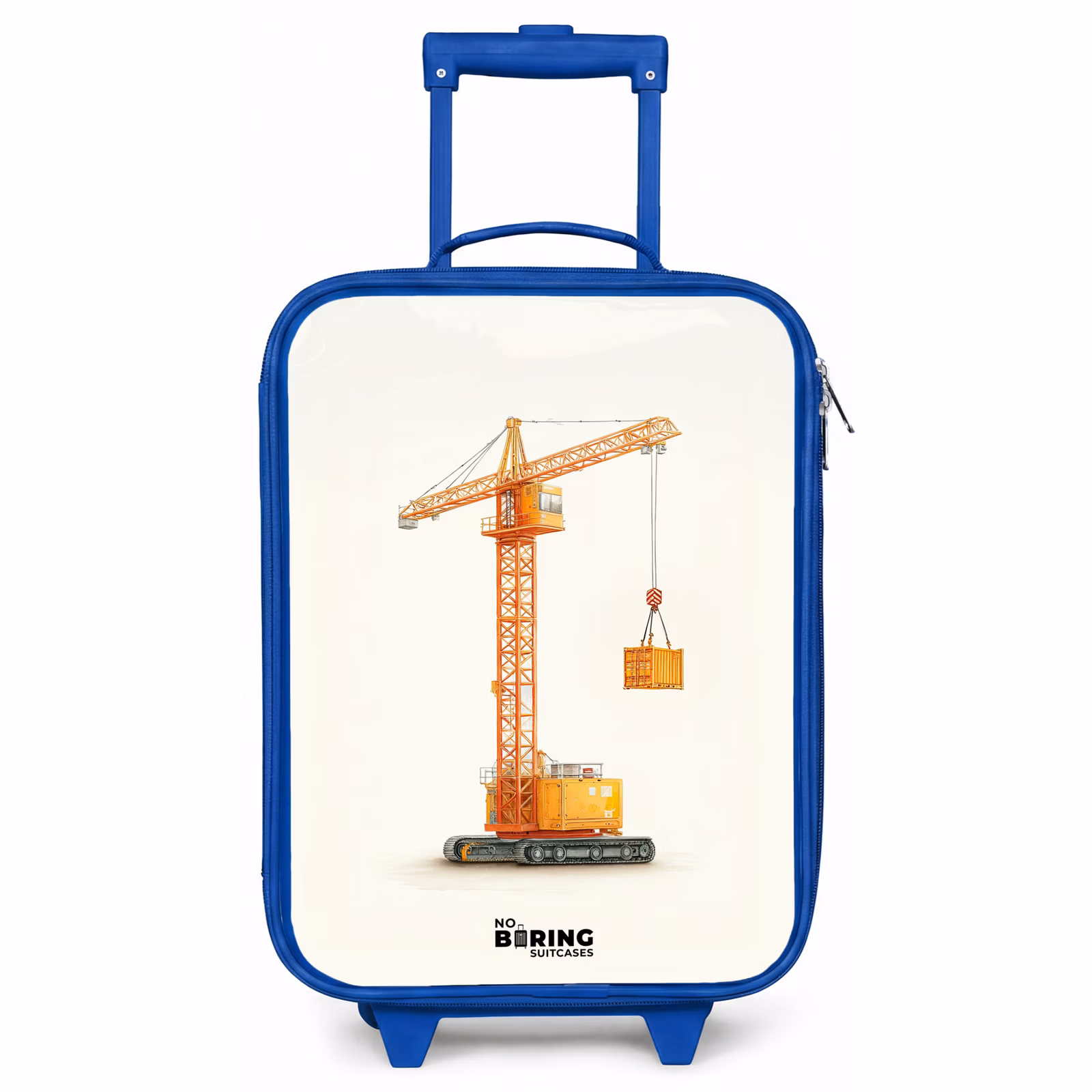 Kinderkoffer Blau - Turmkran - Signiert - Orange — 1