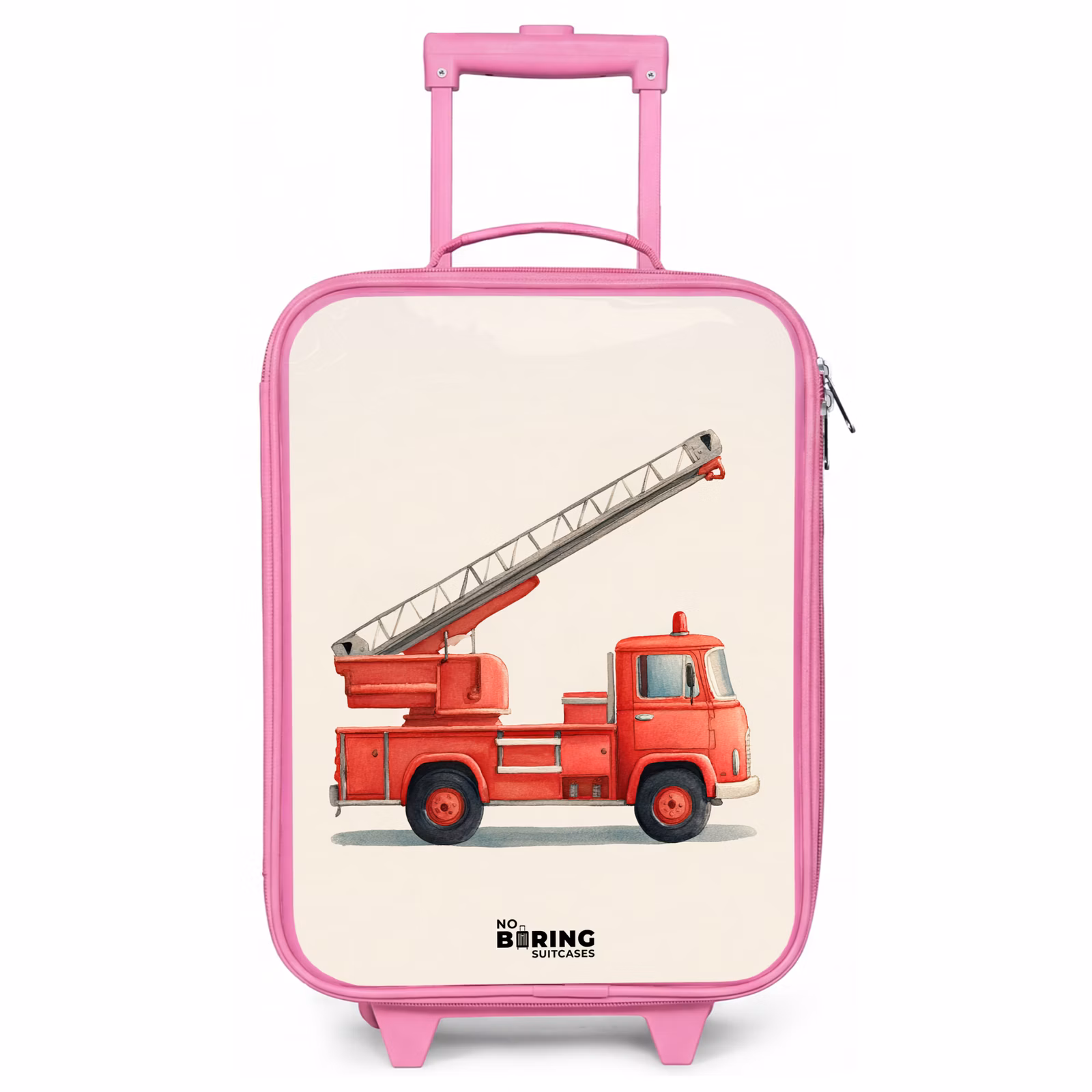 Kinderkoffer Rosa - Feuerwehrauto - Signiert - Rot — 1