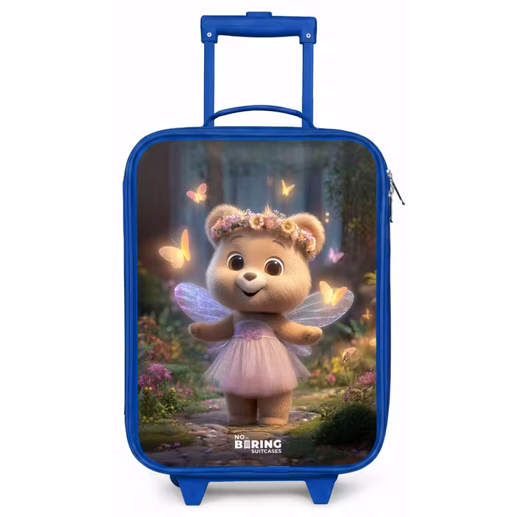 Kinderkoffer Blau - Bär - Schmetterlinge - Wald - Fee — 1