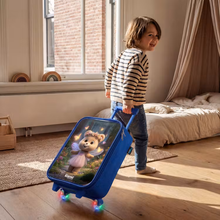 Kinderkoffer Blau - Bär - Schmetterlinge - Wald - Fee — 2