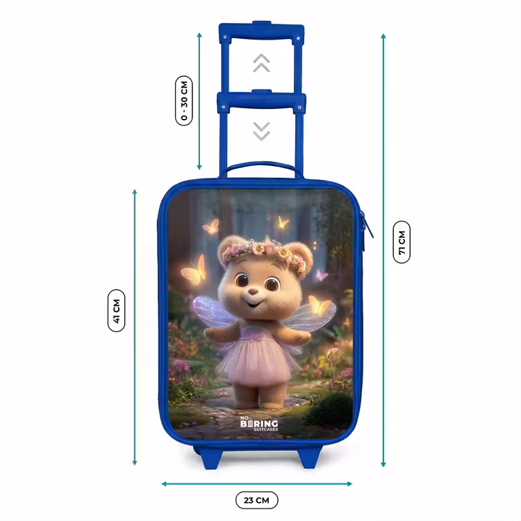 Kinderkoffer Blau - Bär - Schmetterlinge - Wald - Fee — 7