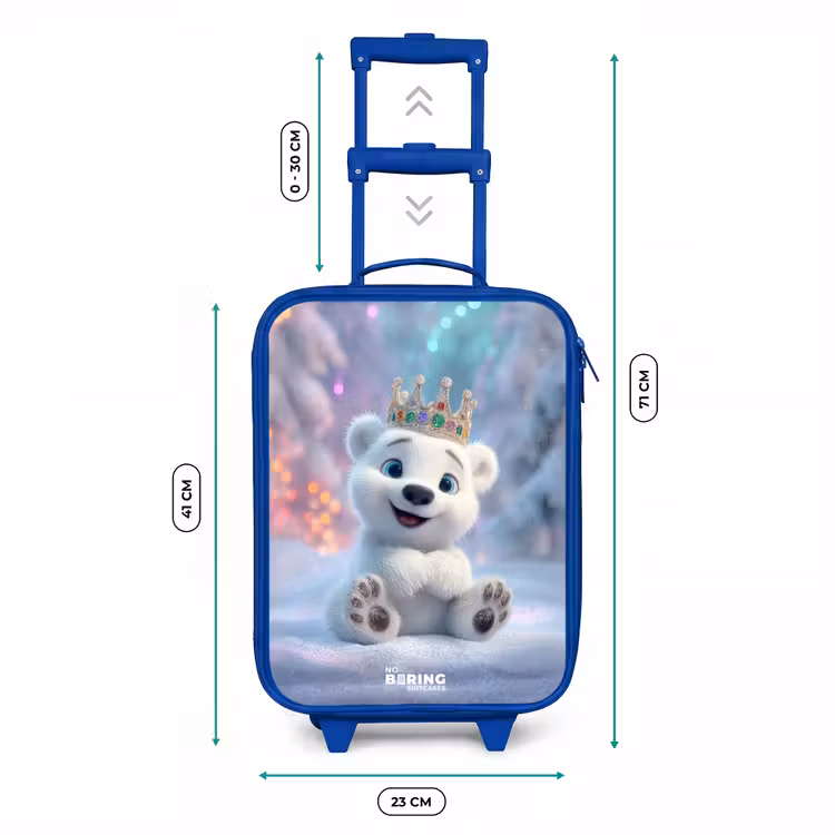 Kinderkoffer Blau - Eisbär - Krone - Winter — 7