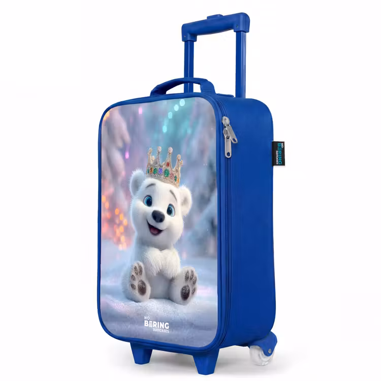 Kinderkoffer Blau - Eisbär - Krone - Winter — 8