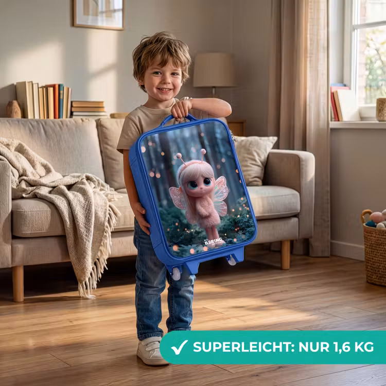 Kinderkoffer Blau - Fee - Wald - Glitzer — 3