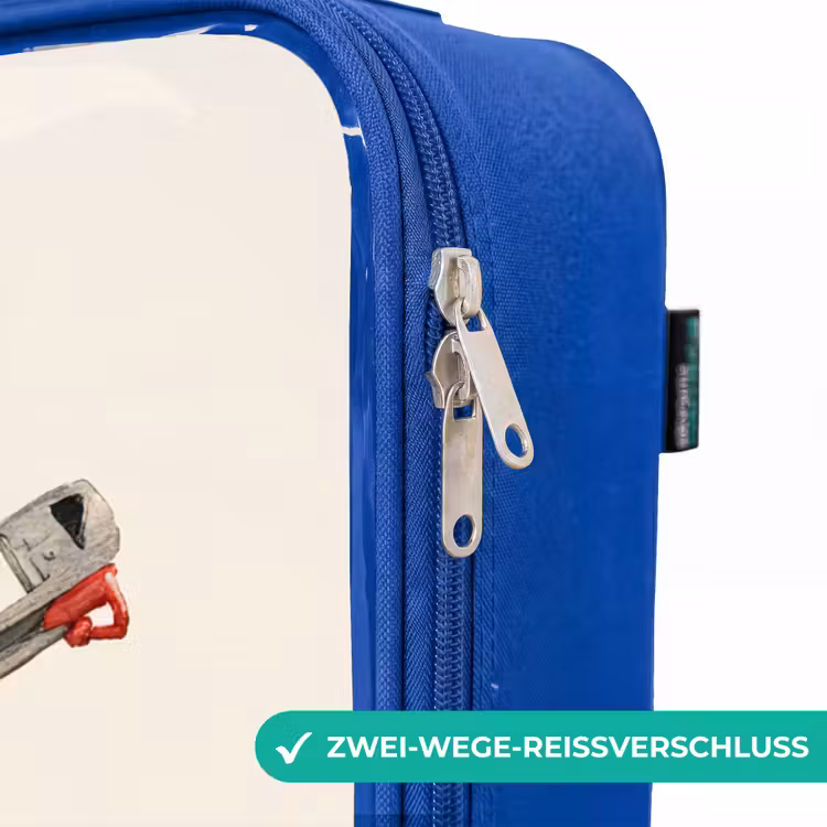 Kinderkoffer Blau - Feuerwehrauto - Signiert - Rot — 5