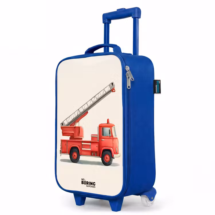Kinderkoffer Blau - Feuerwehrauto - Signiert - Rot — 8