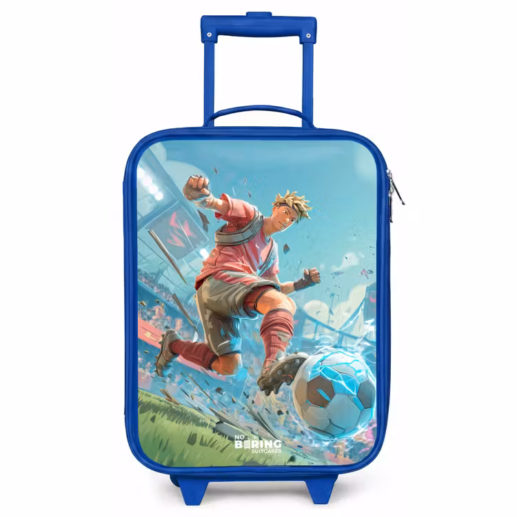Kinderkoffer Blau - Fußball - Junge - Stadion - Elektrisch — 1
