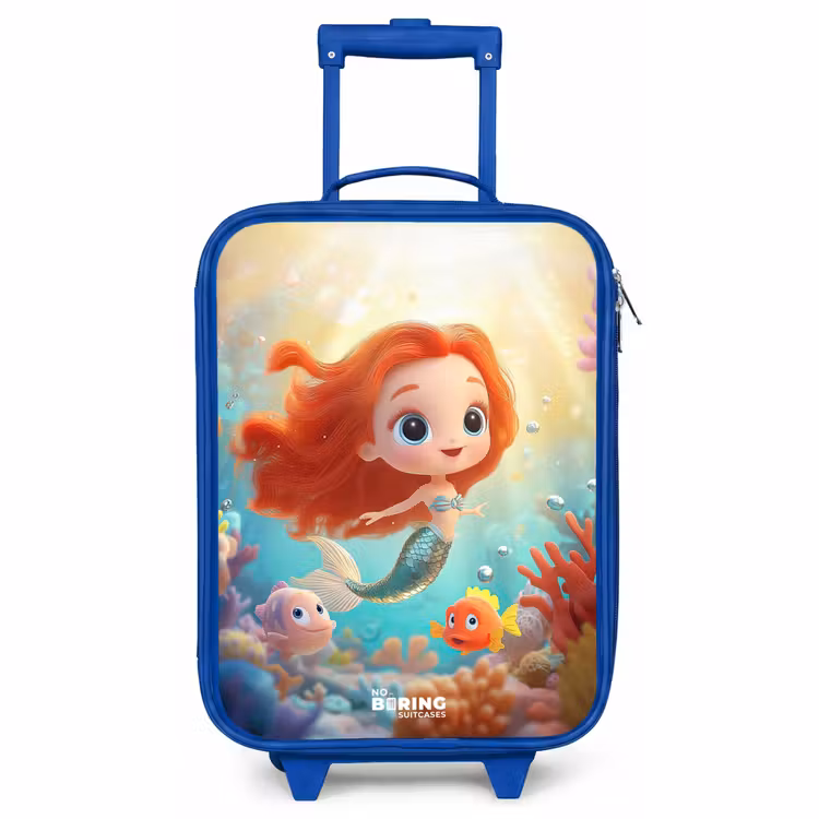 Kinderkoffer Blau - Meerjungfrau - Fisch - Koralle — 1