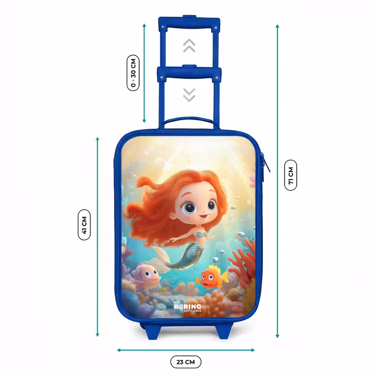 Kinderkoffer Blau - Meerjungfrau - Fisch - Koralle — 7