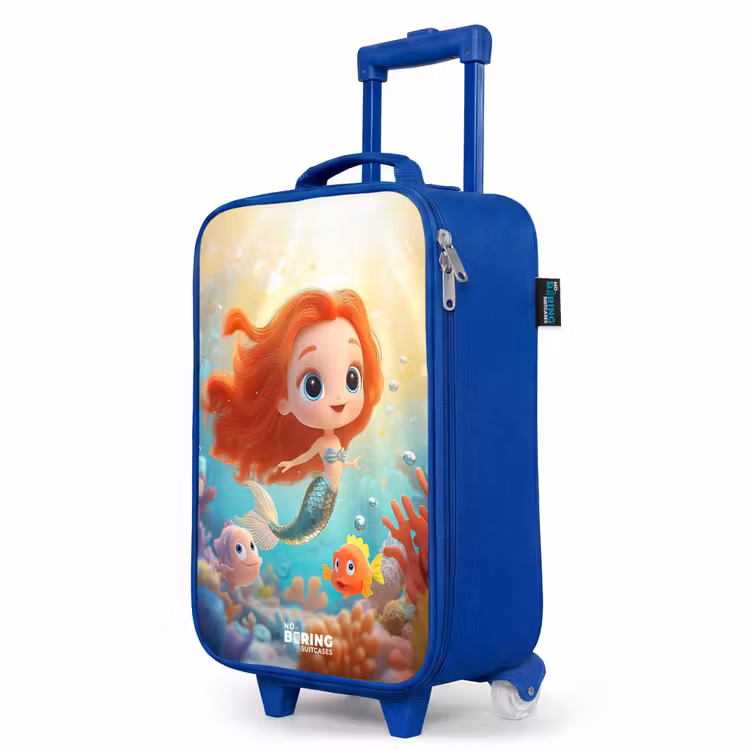 Kinderkoffer Blau - Meerjungfrau - Fisch - Koralle — 8