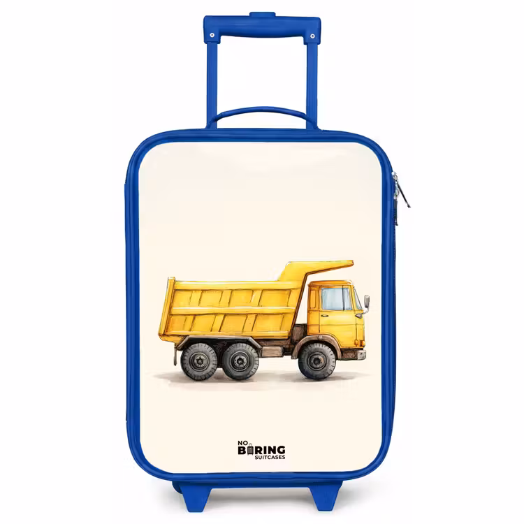 Kinderkoffer Blau - Muldenkipper - Signiert - Gelb — 1